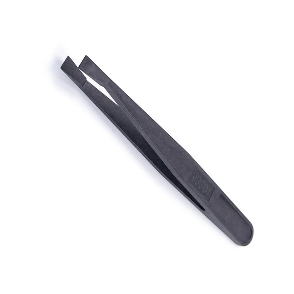 

High Quality Durable Tweezers Repair Tool 120mm 1PC Safe Anti-Static Black Carbon Fiber Convenient Curved Tool Hand Tools