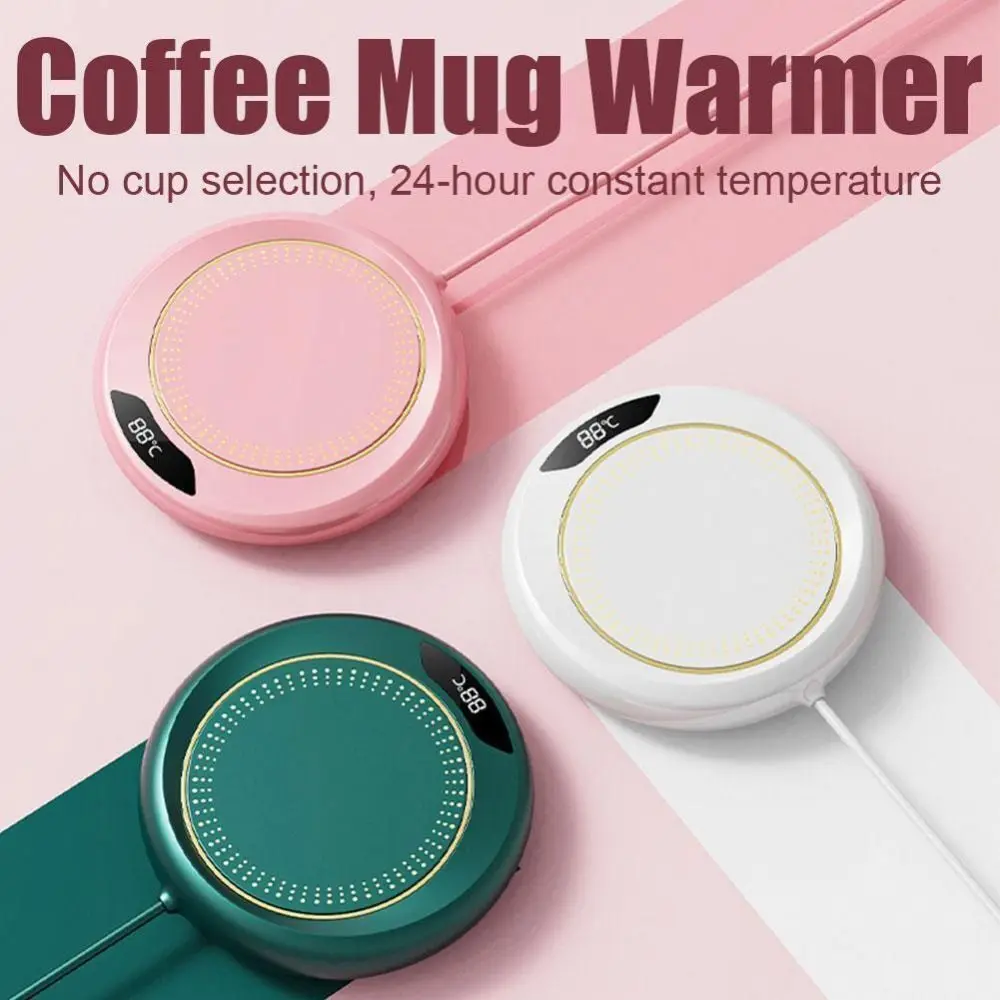

with 3 Temperature Settings Constant Temperature Heating Coaster Intelligent Auto Shut Off USB Cup Warmer ABS Coffee Mug Warmer