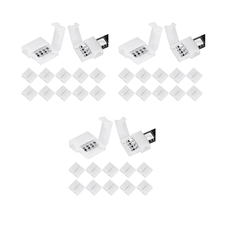 150Packs 4-Pin RGB LED Light Strip Connectors 10Mm LED Strip Gapless Solderless Adapter Terminal Extension
150Packs 4-Pin RGB LED Light Strip Connectors 10Mm LED Strip Gapless Solderless Adapter Terminal Extension