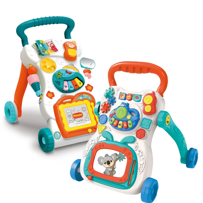 

Infant Children Walker Trolley Music Walker Adjustable Speed Anti-rollover Baby Learn To Walk Stroller Toys