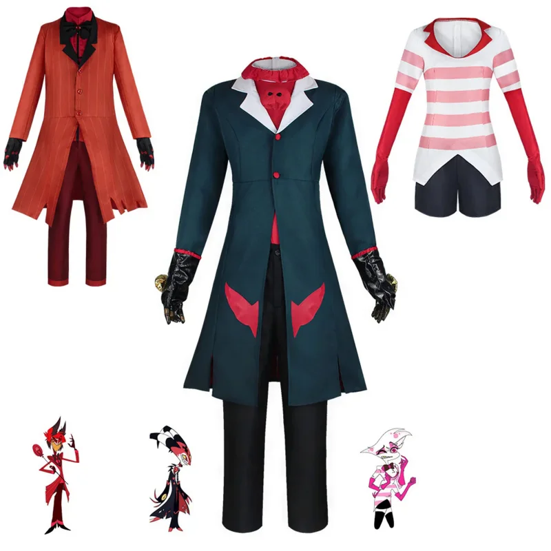 

Аниме Blitzo Helluva костюмы для косплея пальто полный комплект хвост унисекс наряды ролевая игра для женщин Хэллоуин