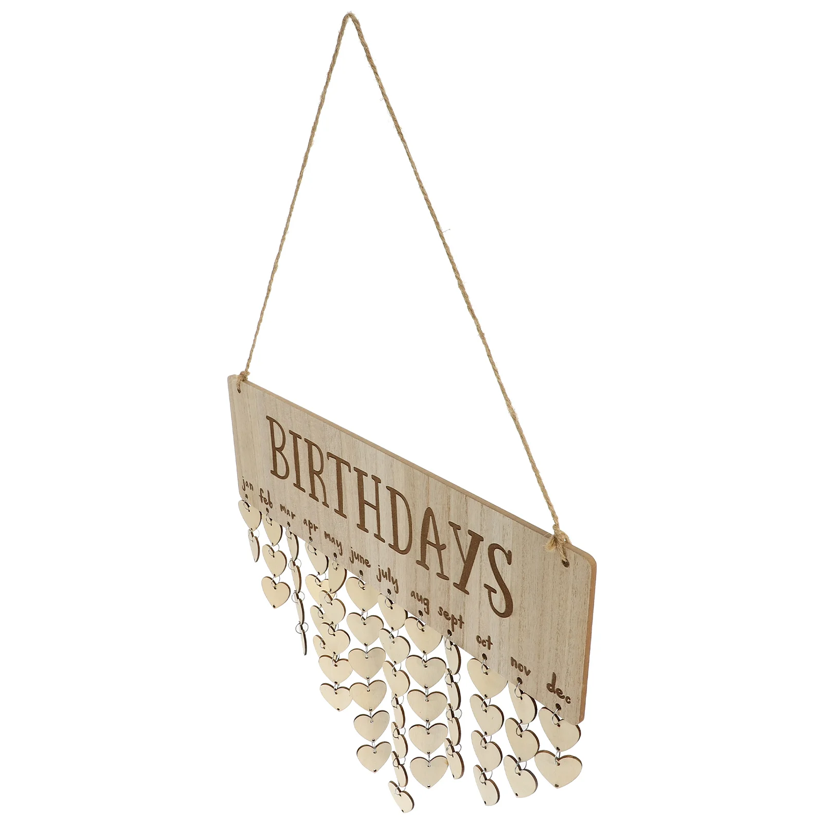Wooden Calendar Hanging Tag Wall Family Birthday Plaque Household Countdown Decor
Wooden Calendar Hanging Tag Wall Family Birthday Plaque Household Countdown Decor