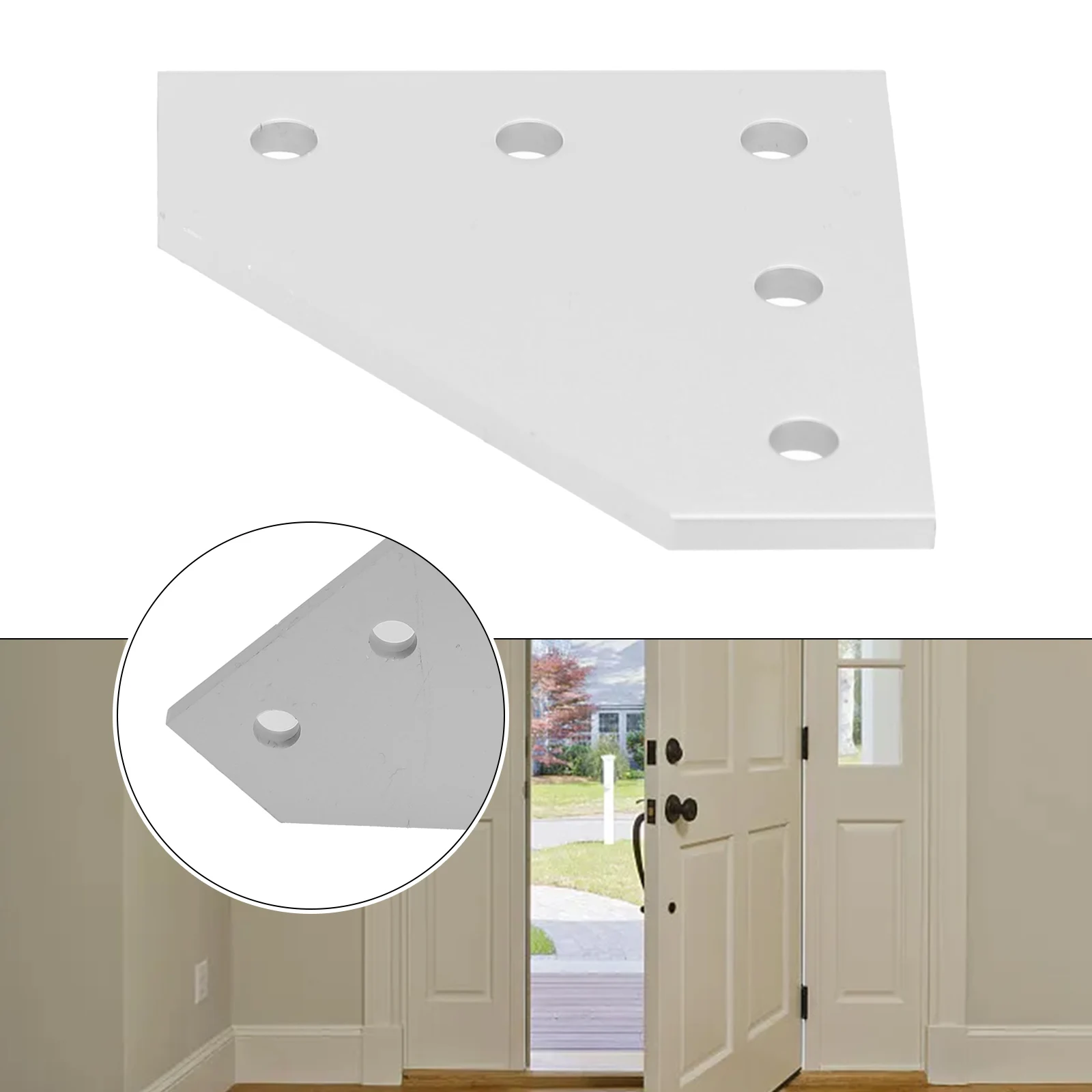 Joining Plate Angle Bracket Black Without Screws 5 Hole 90 Degree Fasteners Plate Corner Silver Aluminum Alloy
Joining Plate Angle Bracket Black Without Screws 5 Hole 90 Degree Fasteners Plate Corner Silver Aluminum Alloy