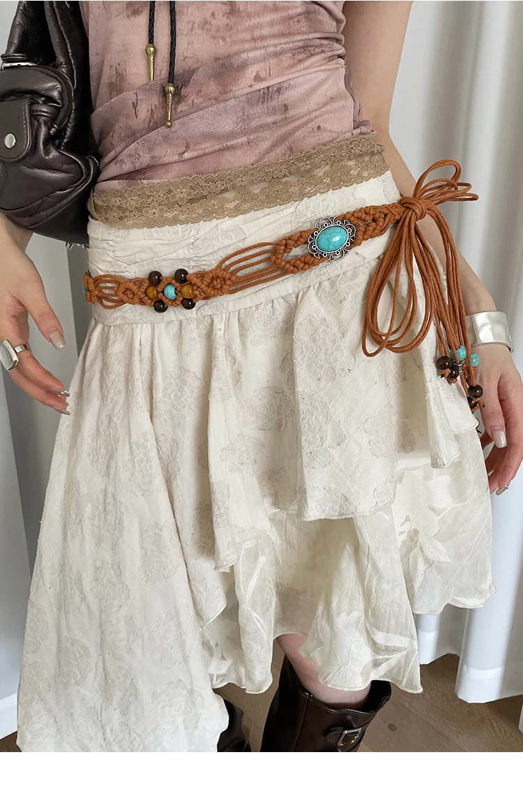 Vintage Beaded Waist Belt - Bohemian Woven Ethnic Accent for Skirts & Dresses 5 Se5cb38cc3eea4a22b2cb8ba9a2a16e0am