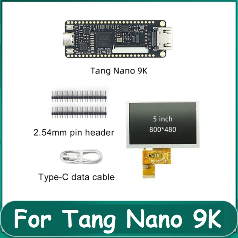 For Tang Nano 9K FPGA Goai Development Board With 5Inch SPI Bare Screen GW1NR-9 RISC-V RV HD 40P RGB Interface
For Tang Nano 9K FPGA Goai Development Board With 5Inch SPI Bare Screen GW1NR-9 RISC-V RV HD 40P RGB Interface