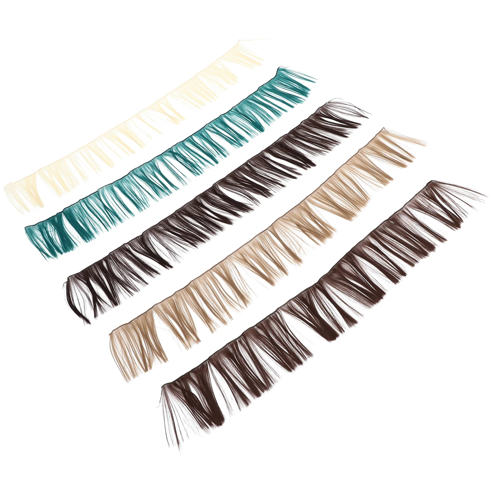 5 шт., термостойкие прямые волосы для наращивания 
5 шт., термостойкие прямые волосы для наращивания