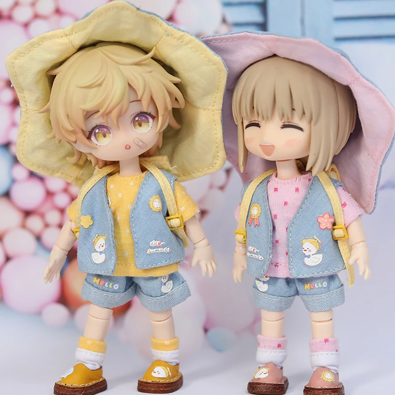 Ob11 Kawaii Clothes Cute Hat+T-shirt+Vest+Shorts+Shoes Backpack Set for Molly, GSC, Obitsu11, YMY, DDF, 1/12bjd Doll Accessories
Ob11 Kawaii Clothes Cute Hat+T-shirt+Vest+Shorts+Shoes Backpack Set for Molly, GSC, Obitsu11, YMY, DDF, 1/12bjd Doll Accessories