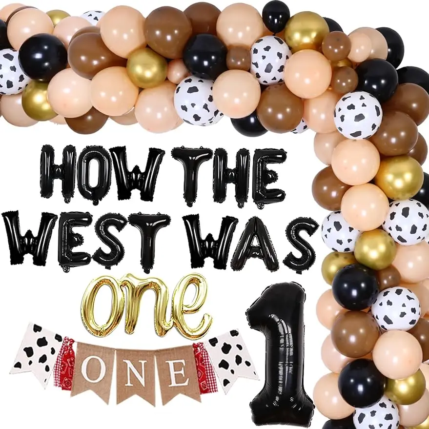 

FANGLELAND First Rodeo Party Decoration, Cowboy Themed Boy's First Birthday Balloon Set, First Western Rodeo Birthday Supplies