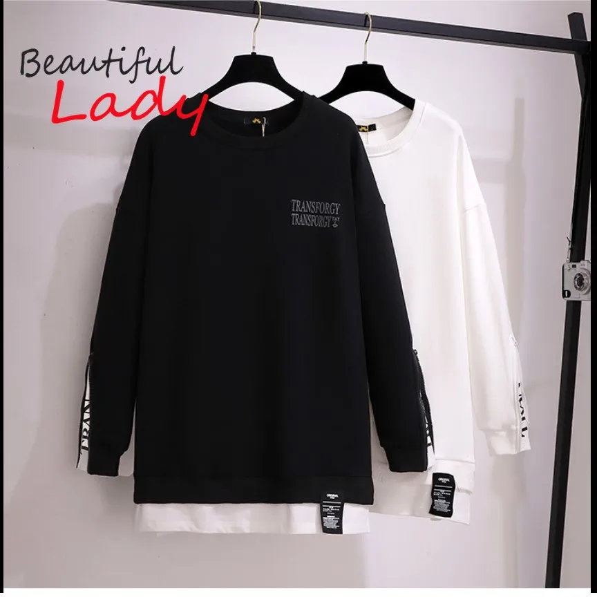 Spring Large Size Pullovers Women Sweatshirts Winter Velvet Long Sleeve O Neck Woman Cotton Tshirt Loose Casual Tops Clothes 
Spring Large Size Pullovers Women Sweatshirts Winter Velvet Long Sleeve O Neck Woman Cotton Tshirt Loose Casual Tops Clothes