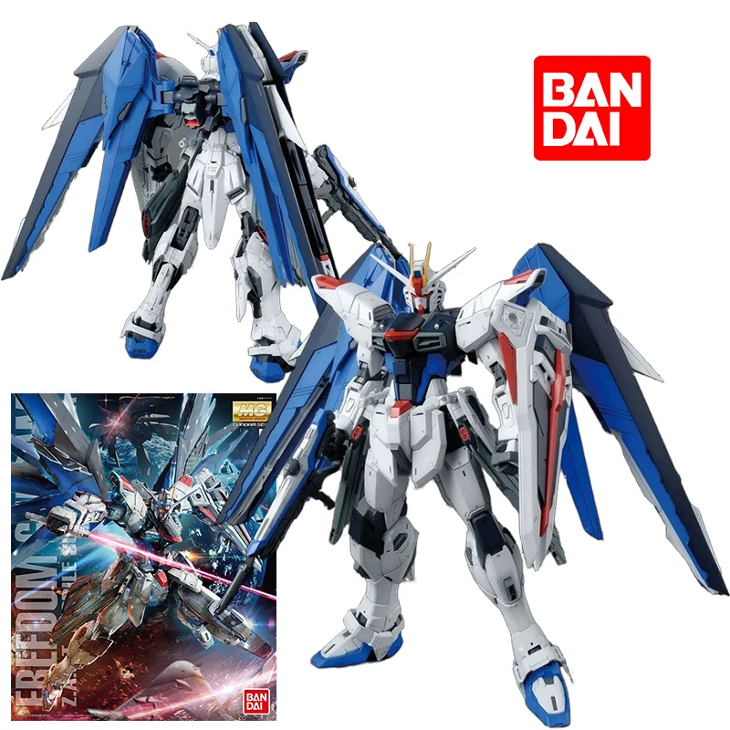 

Bandai MG ZGMF-X10A Freedom Gundam Ver.2.0 1/100 18Cm Gundam Seed Original Action Figure Model Kit Assemble Toy Gift Collection