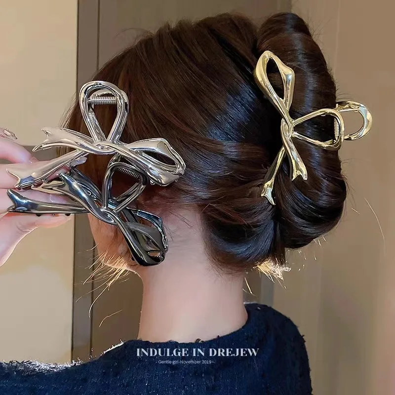 New Large Ribbon Bowknot Hair Claw Metal Hairpin Geometry Barrette Shark Hair Clips Headwear Womens Girl Hair Accessories 2024
New Large Ribbon Bowknot Hair Claw Metal Hairpin Geometry Barrette Shark Hair Clips Headwear Womens Girl Hair Accessories 2024