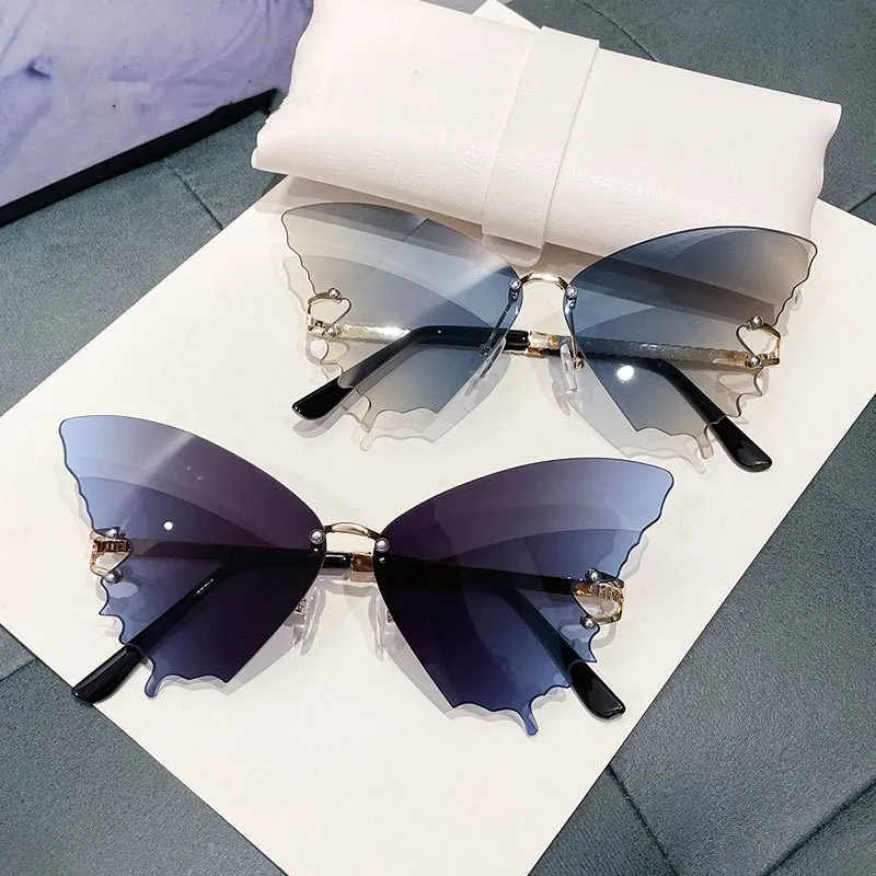New Style Gradient Butterfly Metal Rimless Sunglasses Women UV400 Protection Vintage Retro Eyewear Party Decoration Eyeglasses
New Style Gradient Butterfly Metal Rimless Sunglasses Women UV400 Protection Vintage Retro Eyewear Party Decoration Eyeglasses