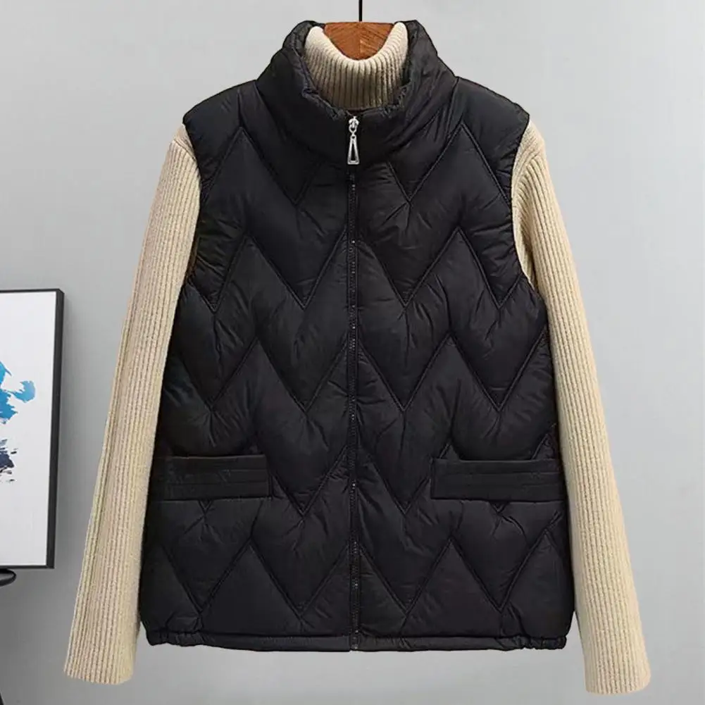 Ветрозащитный жилет, ветрозащитный женский зимний жилет с термоудерживающим воротником, мягкий уличный жилет без рукавов для холода