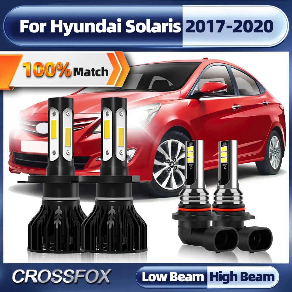 

H4 LED Headlight Bulb 40000LM 6000K CSP Chip Car Headlamp 9006 HB4 Turbo Auto Lamps 12V For Hyundai Solaris 2017 2018 2019 2020