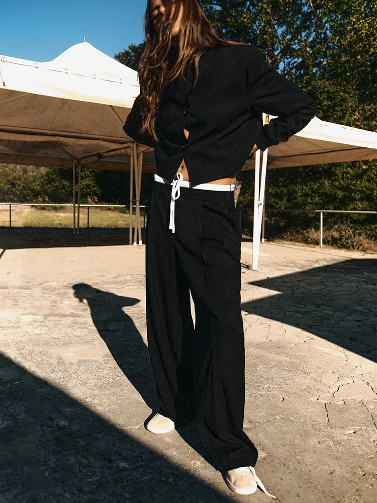 Pants Sets 2023 Cropped Bomber Jacket And Contrast Drawstring Tie Elastic Waist Trousers Two Piece Set Women Casual Matching Set
Pants Sets 2023 Cropped Bomber Jacket And Contrast Drawstring Tie Elastic Waist Trousers Two Piece Set Women Casual Matching Set