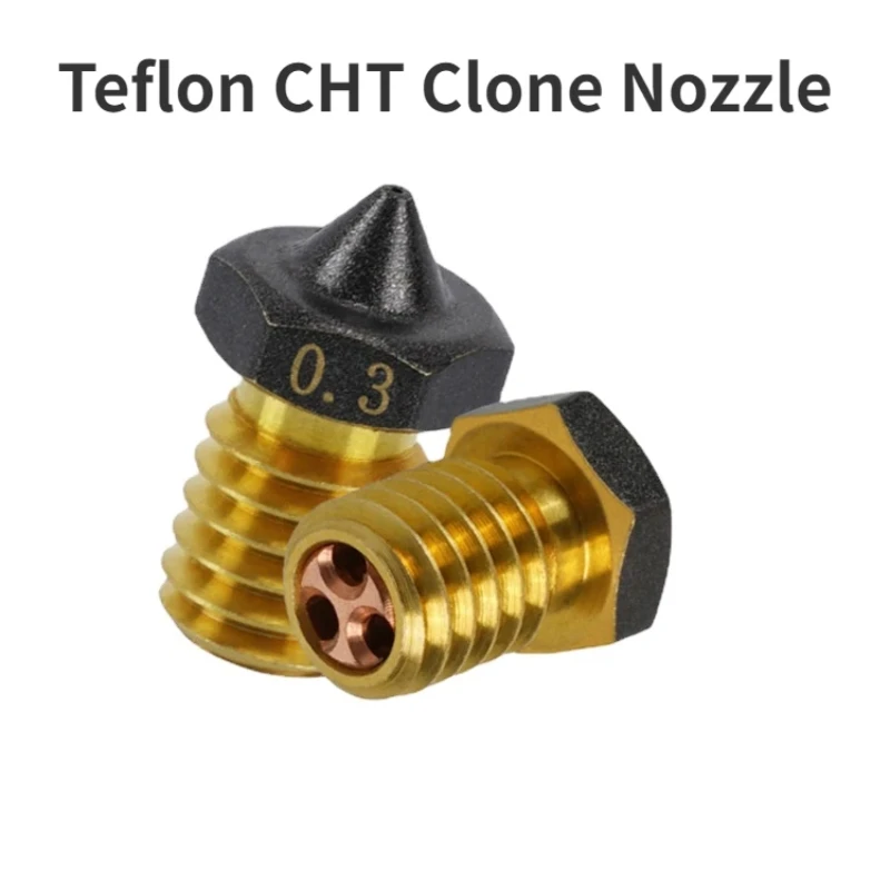 

PTFE Coated CHT Nozzle E3D V6 Brass Non Stick Filament High Speed Flow Nozzle 3D Printer Parts 0.2/0.3/0.4/0.5/0.6/0.8/1.0/1.2mm