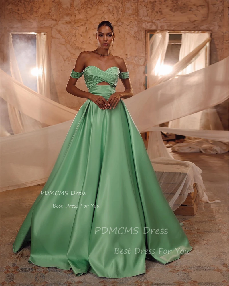 Vintage Green Satin A Line Formal Party Dresses Sweetheart Off Shoulder Evening Prom Dress Cut-Out Hole Celebrity Gowns gala
Vintage Green Satin A Line Formal Party Dresses Sweetheart Off Shoulder Evening Prom Dress Cut-Out Hole Celebrity Gowns gala