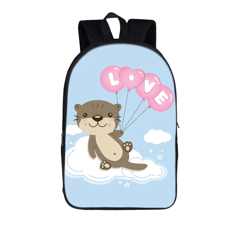 

Kawaii Sea Otters Print Backpack for Teenage Girls Boys Cartoon Animal Schoolbags Kids Laptop Bag Fashion Daypack Gift Bookbags