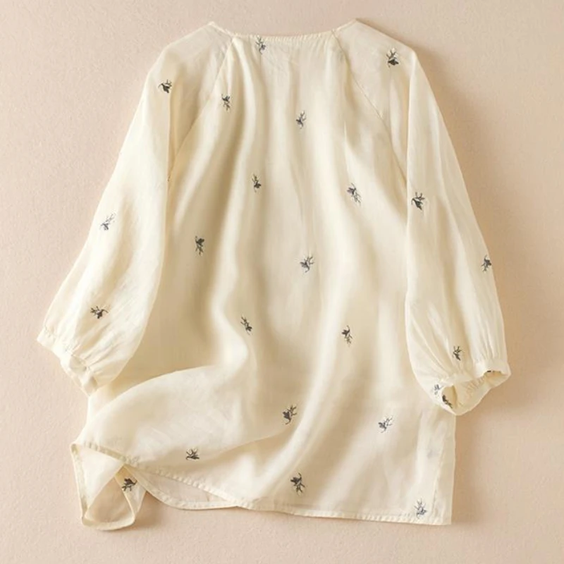 Shirts and Blouses for Women New Summer Fashion Woman Blouse 2023 Solid Color Round Neck Cropped Sleeves Leisure Embroidery
Shirts and Blouses for Women New Summer Fashion Woman Blouse 2023 Solid Color Round Neck Cropped Sleeves Leisure Embroidery