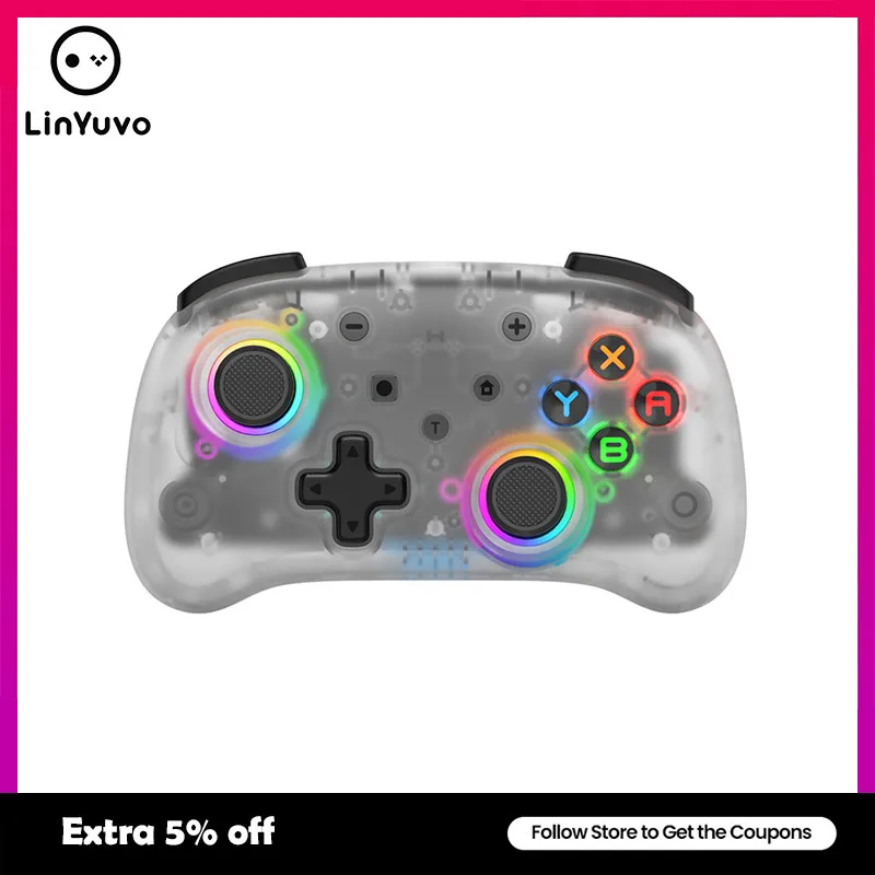 

LinYuvo KS39B Portable Gamepad For Nintendo Switch Console Wireless Gaming Controller Joypad Automatic Wake up Metal Joystick