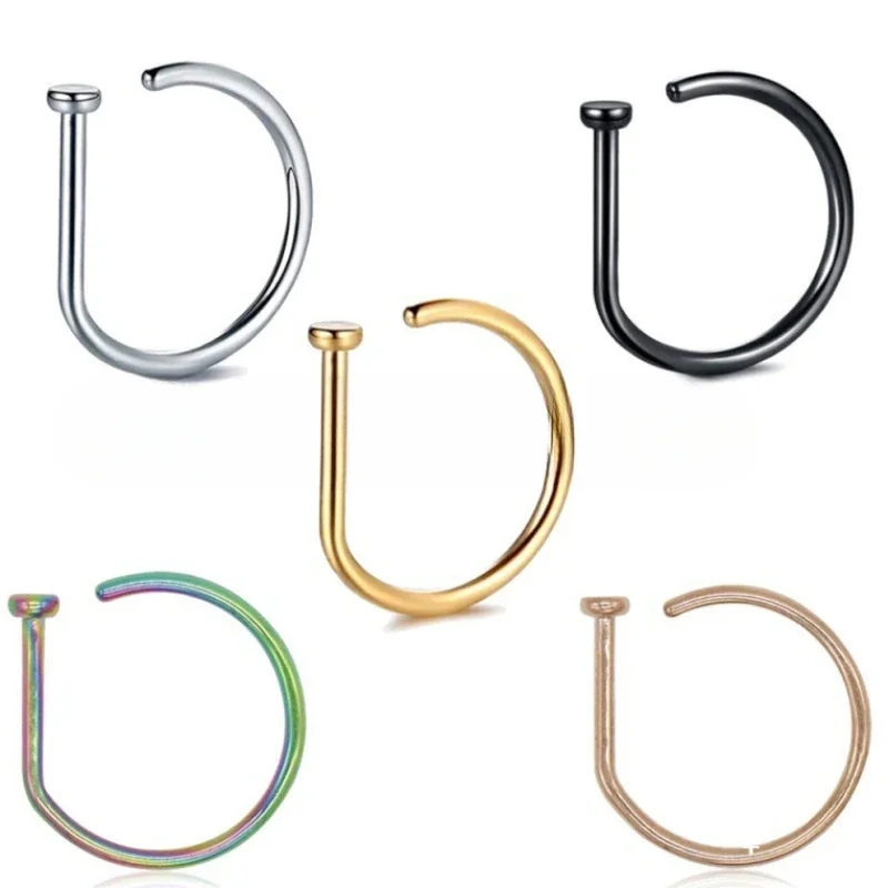Stainless Steel Nose Ring Not Easy To Fade Nasal Clamp 1 Nose Ring Piercing Jewelry Selected Material Production Electroplating
Stainless Steel Nose Ring Not Easy To Fade Nasal Clamp 1 Nose Ring Piercing Jewelry Selected Material Production Electroplating