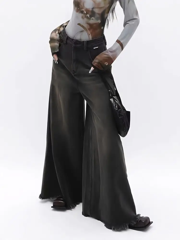 Korean Grunge Loose Boyfriend Jeans Dark Aesthetics Oversized Trousers Vintage Gothic Black Wide Leg Jeans 90s Y2k Goth Pants
Korean Grunge Loose Boyfriend Jeans Dark Aesthetics Oversized Trousers Vintage Gothic Black Wide Leg Jeans 90s Y2k Goth Pants