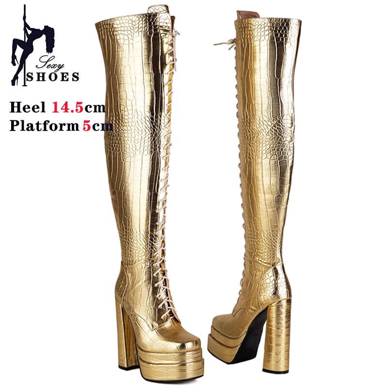 High Platform Boots Microfiber Leather Over-the-Knee Lady Shoes 2023 Autumn Winter Extreme High Heels Long Black Boots For Women
High Platform Boots Microfiber Leather Over-the-Knee Lady Shoes 2023 Autumn Winter Extreme High Heels Long Black Boots For Women