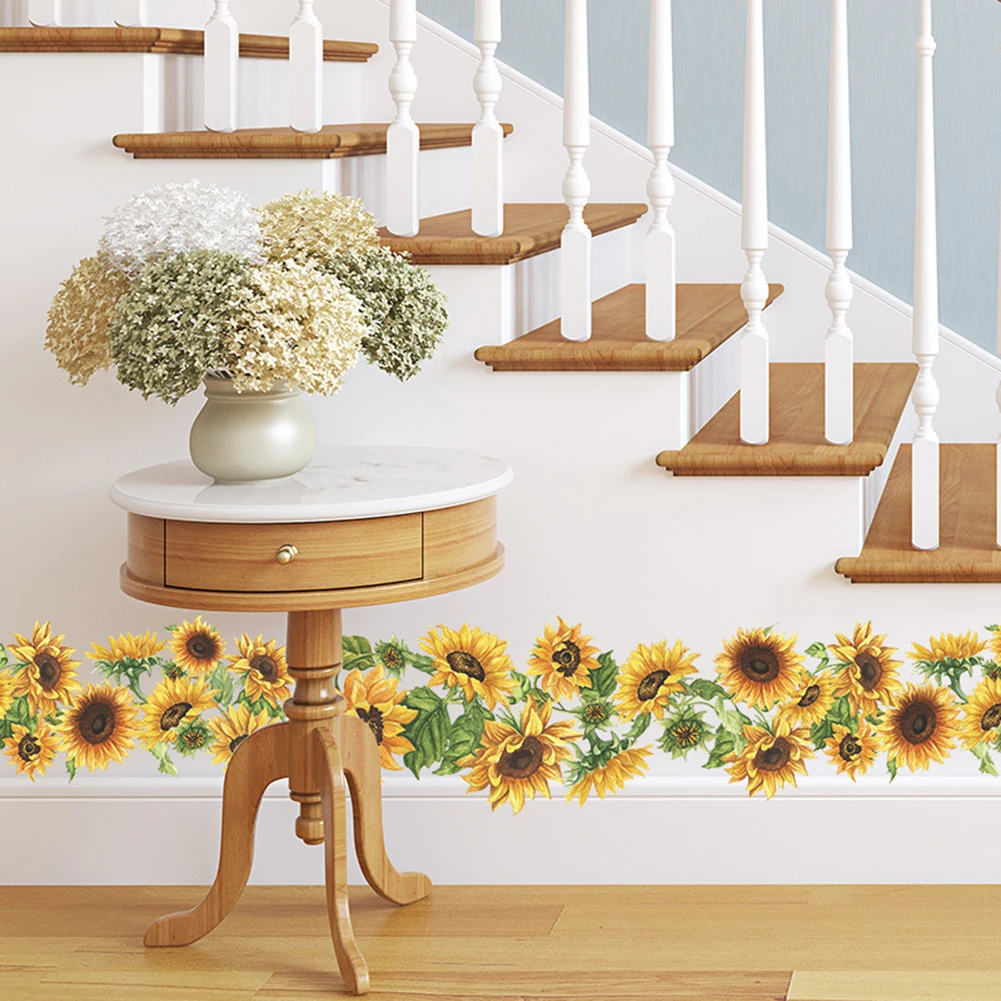Sunflower Edge Line Wall Sticker Without Leaving Any Residue 1 Set 14*114cm 5.5*44.8inch For Home Matte Effect
Sunflower Edge Line Wall Sticker Without Leaving Any Residue 1 Set 14*114cm 5.5*44.8inch For Home Matte Effect