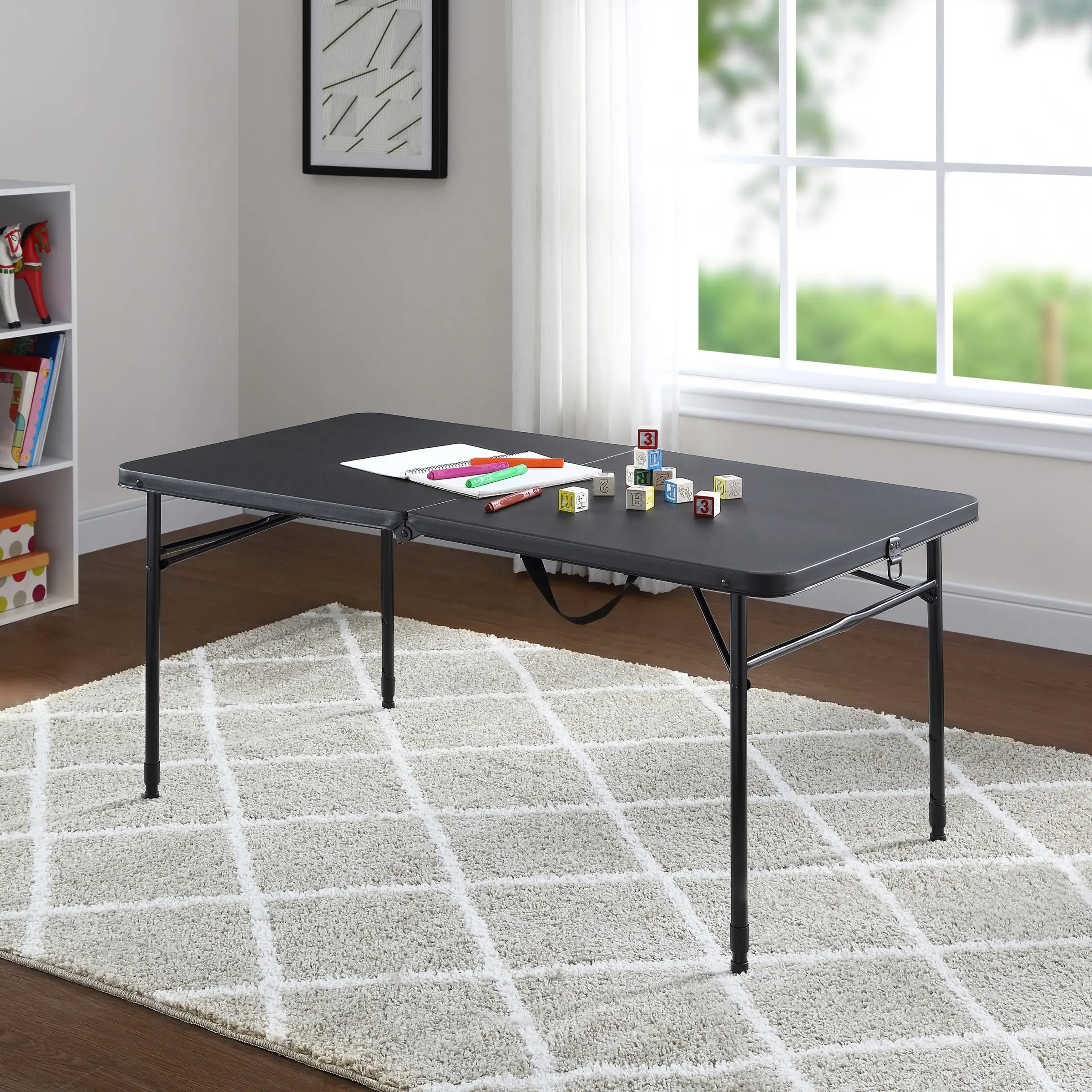 4 Foot Fold-In-Half Adjustable Table, Rich Black Comfortably Seats 8 Adults, for Home, Office, or Outdoor Activities (Us Stock)
4 Foot Fold-In-Half Adjustable Table, Rich Black Comfortably Seats 8 Adults, for Home, Office, or Outdoor Activities (Us Stock)