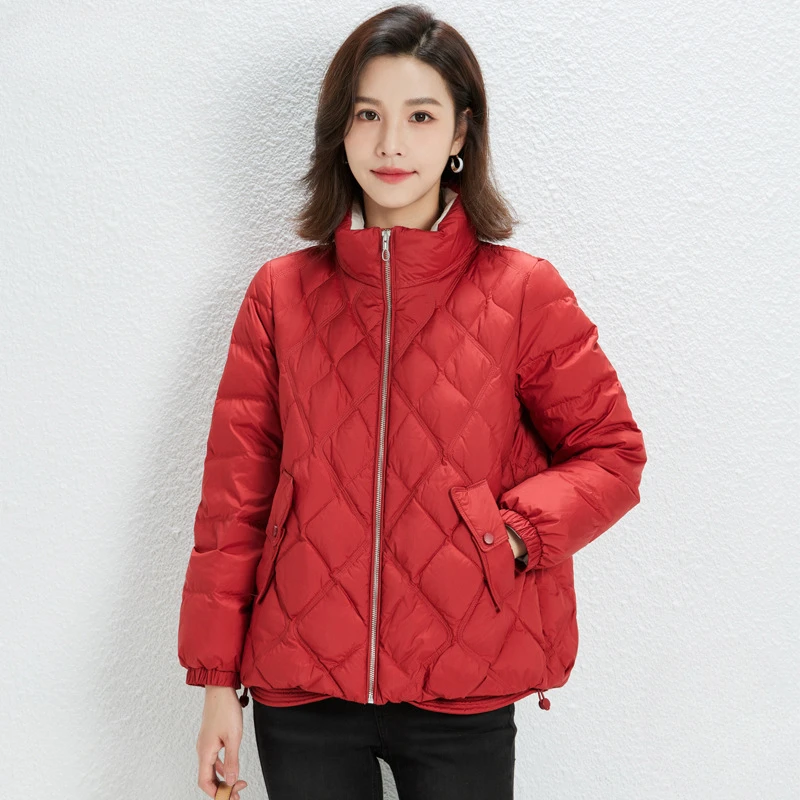 90% White Duck Down Jacket 2023 New Short Stand Collar Diamond Grid Puffer Coat Lightweight Loose Casual Warm Parkas Outwear
90% White Duck Down Jacket 2023 New Short Stand Collar Diamond Grid Puffer Coat Lightweight Loose Casual Warm Parkas Outwear
