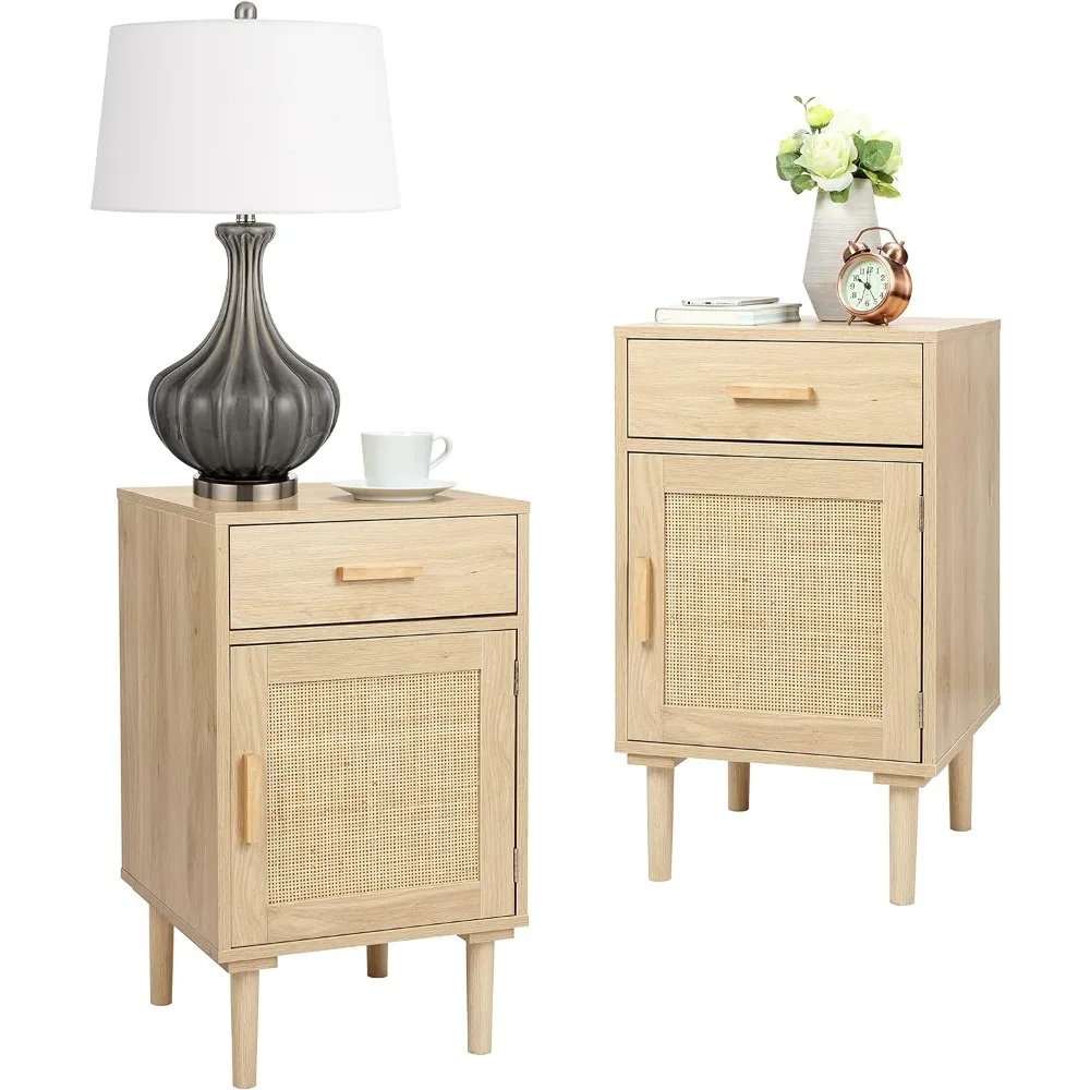 Tall Nightstands Set of 2 Pack Mini Bedside Table Hand Made Rattan Decorated Doors Bedside Tables for the Bedroom Natural Home
Tall Nightstands Set of 2 Pack Mini Bedside Table Hand Made Rattan Decorated Doors Bedside Tables for the Bedroom Natural Home