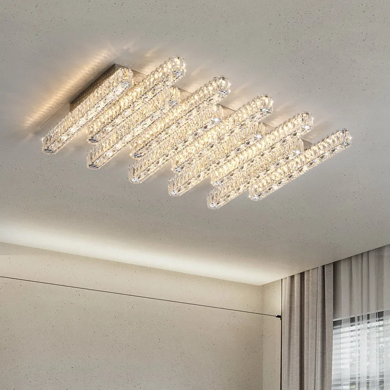 Modern Foyer Luxury Chrome 3 Dimmable Ceiling Lights Lustre K9 Crystal Liner Ceiling Lamp Indoor Lighting Decor Led Luminarias
Modern Foyer Luxury Chrome 3 Dimmable Ceiling Lights Lustre K9 Crystal Liner Ceiling Lamp Indoor Lighting Decor Led Luminarias