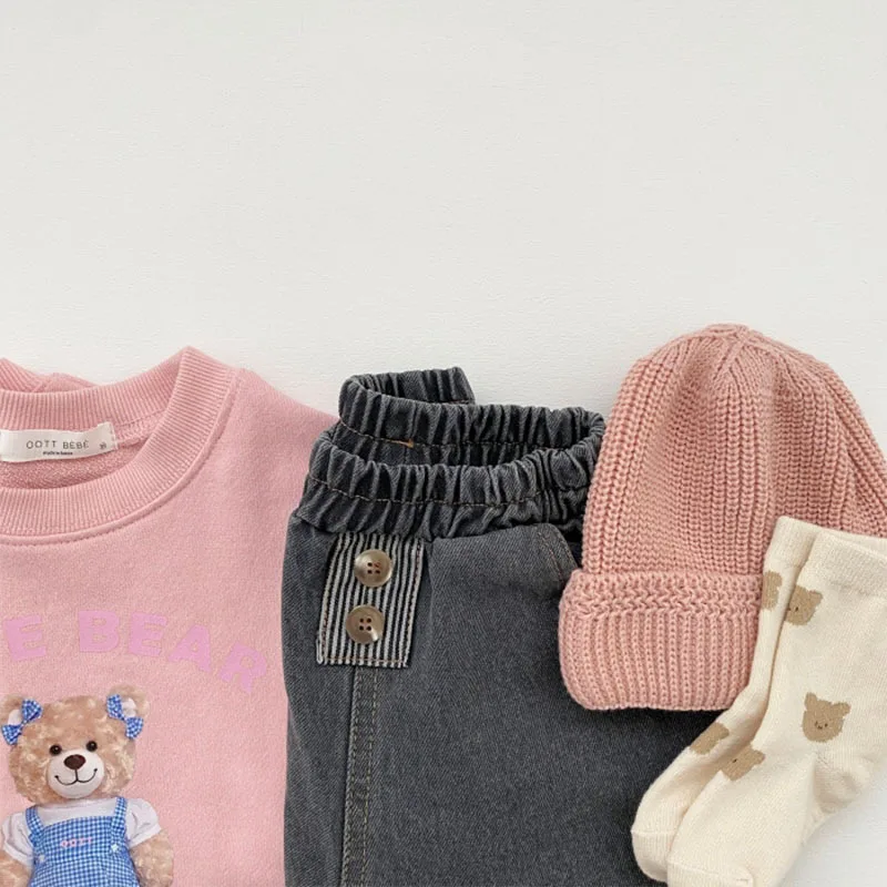 2025 New Baby Casual Denim Trousers Fashion Boys Jean Solid Toddler Loose Pants Baby Girls Harem Pants Infant Denim Clothes 9 Se5dbf487aa5c466c9568b65ee92726564