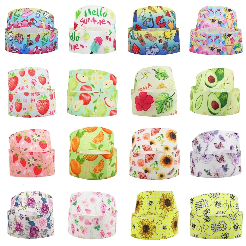 Flower Fruit 9mm/38mm/16mm/25mm/22mm/75mm Grosgrain Ribbon Wrapping Hair Bow DIY Decoration Gift Packing 5 Yards
Flower Fruit 9mm/38mm/16mm/25mm/22mm/75mm Grosgrain Ribbon Wrapping Hair Bow DIY Decoration Gift Packing 5 Yards