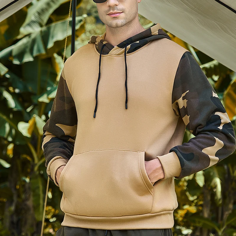 Spring Autumn Camouflage Spliced Loose Casual Hoodies Male Comfortable Fashion All-match Pullover Top Men Pocket Hooded Outwear
Spring Autumn Camouflage Spliced Loose Casual Hoodies Male Comfortable Fashion All-match Pullover Top Men Pocket Hooded Outwear