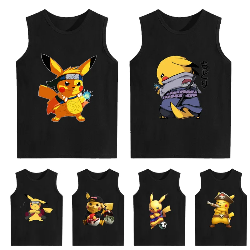 Pikachu Children's Clothing Classic Japanese Comic Cartoon Print Sleeveless T-shirt Cotton Vest Black Various Patterns
Pikachu Children's Clothing Classic Japanese Comic Cartoon Print Sleeveless T-shirt Cotton Vest Black Various Patterns
