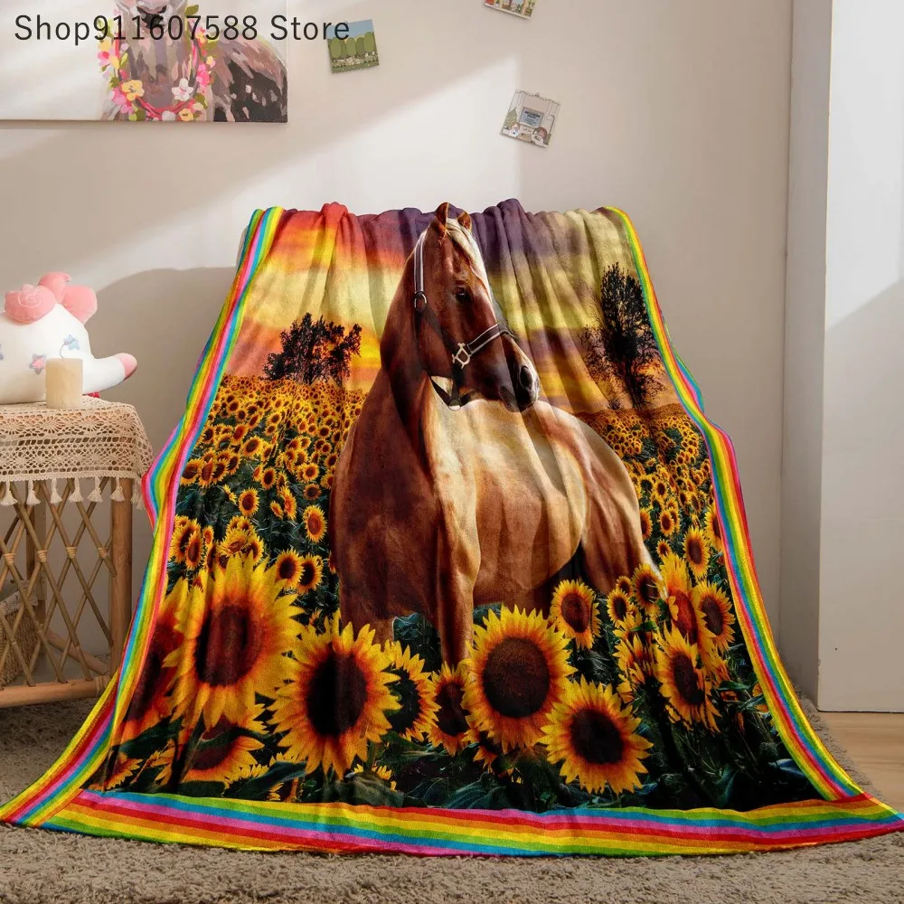 Horse with Sunflower Printed Blanket Luxury Sofa Blankets For Adults Soft Warm Blanket Cover Flannel Throw Washable Blanket
Horse with Sunflower Printed Blanket Luxury Sofa Blankets For Adults Soft Warm Blanket Cover Flannel Throw Washable Blanket