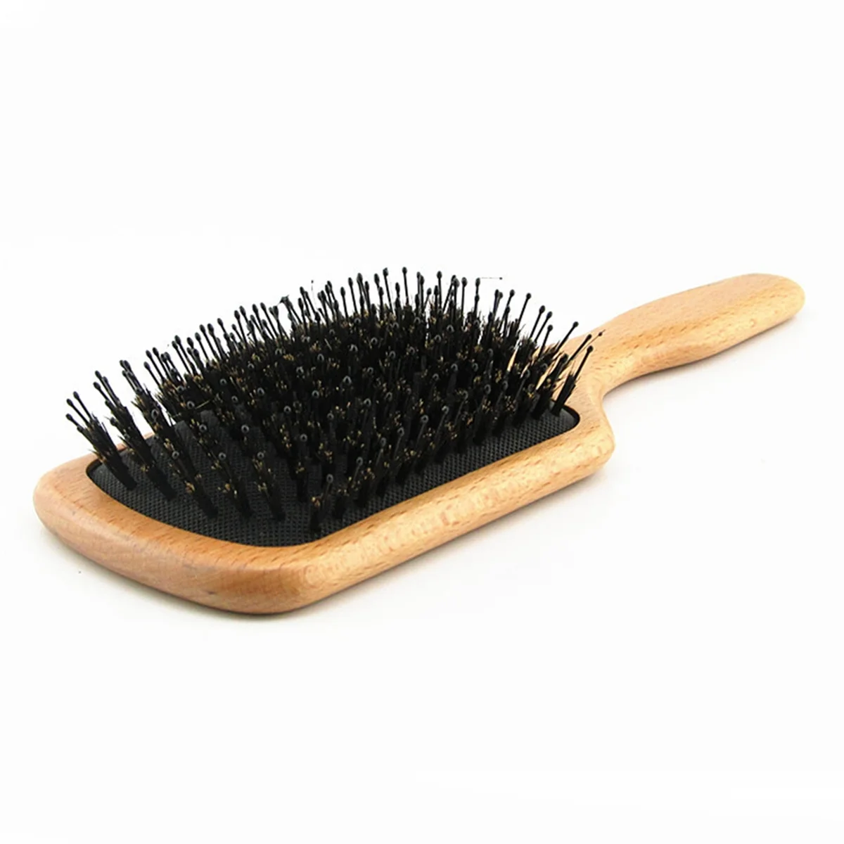 

Boar Bristle Hair Brush Beech Wooden Design Comb Gasbag Massage Hair Brush for Dry Wet Hair Detangler Women