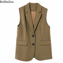 KoHuiJoo 2022 Spring Autumn New Korean Loose Sleeveless jacket Women OL office Ladies khaki Waistcoat Casual Vest Coat
KoHuiJoo 2022 Spring Autumn New Korean Loose Sleeveless jacket Women OL office Ladies khaki Waistcoat Casual Vest Coat