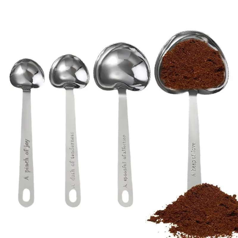 Heart Shaped Measuring Spoons | Stainless Steel Spice Spoon | 4Pcs Kitchen Spoons Heart Shaped Spoon for Baking Coffee milk
Heart Shaped Measuring Spoons | Stainless Steel Spice Spoon | 4Pcs Kitchen Spoons Heart Shaped Spoon for Baking Coffee milk