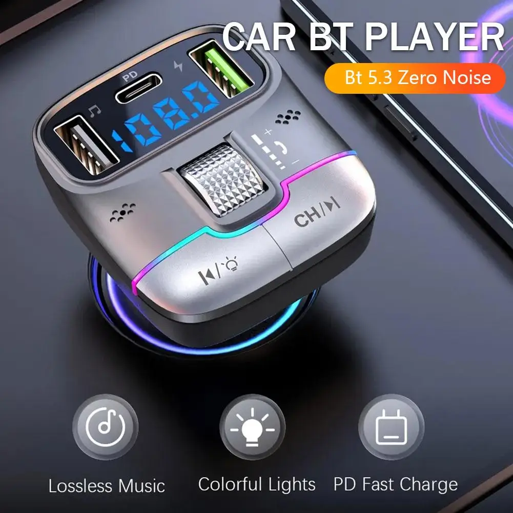 

Автомобильный Bluetooth MP3-плеер GZ01, устройство для быстрой зарядки телефона, с роликом, без повреждений, с функцией Hands-Free