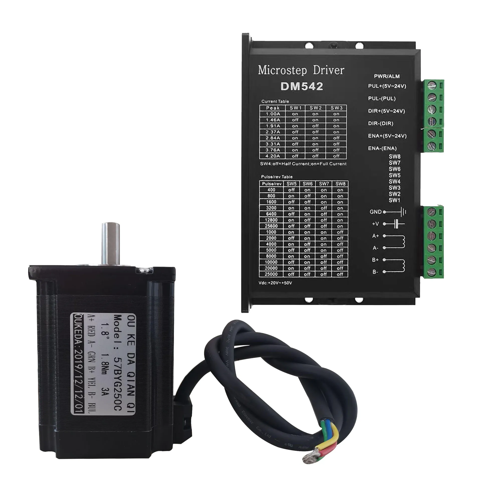 DM542 + 57BYGH250C(78 мм) 1,8n. M Φ шаговый двигатель 57 Motor NEMA23 шаговый двигатель 3A CNC лазерный измельчитель пены плазменной резки
DM542 + 57BYGH250C(78 мм) 1,8n. M Φ шаговый двигатель 57 Motor NEMA23 шаговый двигатель 3A CNC лазерный измельчитель пены плазменной резки