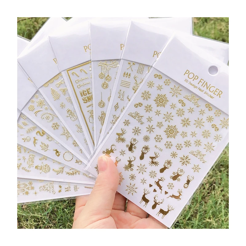 10PCS Gold Christmas Tree Santa Claus Snowflake Snowman Elk Christmas Nail Sticker Art Decals Decorative Accessories Stickers
10PCS Gold Christmas Tree Santa Claus Snowflake Snowman Elk Christmas Nail Sticker Art Decals Decorative Accessories Stickers