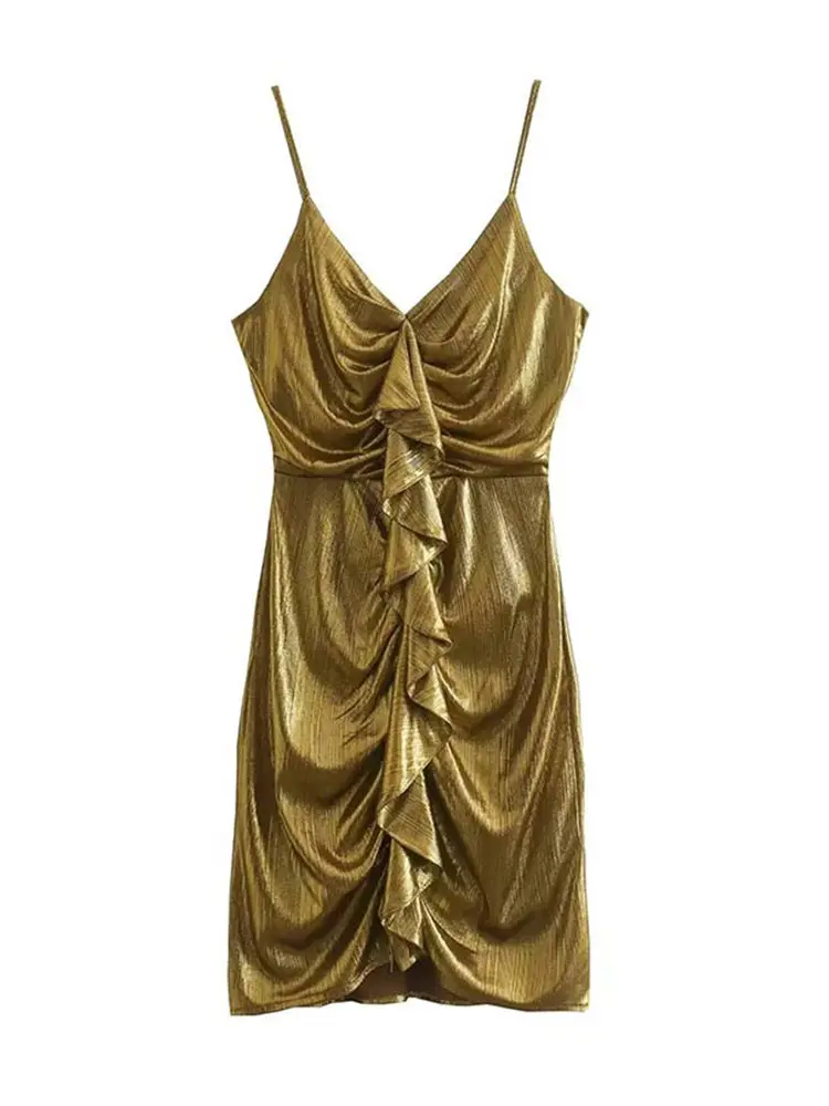 Sexy Pleated Slip Dress Women Fashion V-Neck Sleeveless Backless Dresses Summer Spring Casual Female Party Club Vestidos
Sexy Pleated Slip Dress Women Fashion V-Neck Sleeveless Backless Dresses Summer Spring Casual Female Party Club Vestidos