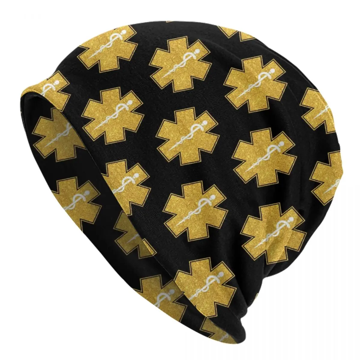 Faux Glitter Gold EMT Star Of Life EMS Cap Goth Autumn Winter Street Skullies Beanies Hat Summer Warm Dual-use Bonnet Knit Hat
Faux Glitter Gold EMT Star Of Life EMS Cap Goth Autumn Winter Street Skullies Beanies Hat Summer Warm Dual-use Bonnet Knit Hat