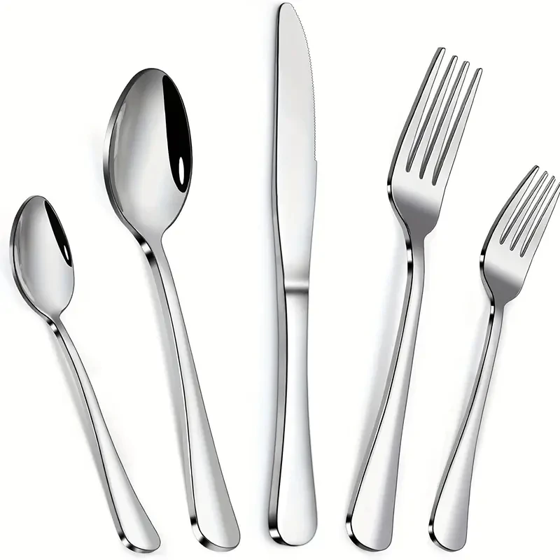 5 Pcs Stainless Steel Tableware Set Metal Tableware Set Dinner Restaurant Supplies Including Knife/Fork/Spoon Dishwasher Safe
5 Pcs Stainless Steel Tableware Set Metal Tableware Set Dinner Restaurant Supplies Including Knife/Fork/Spoon Dishwasher Safe