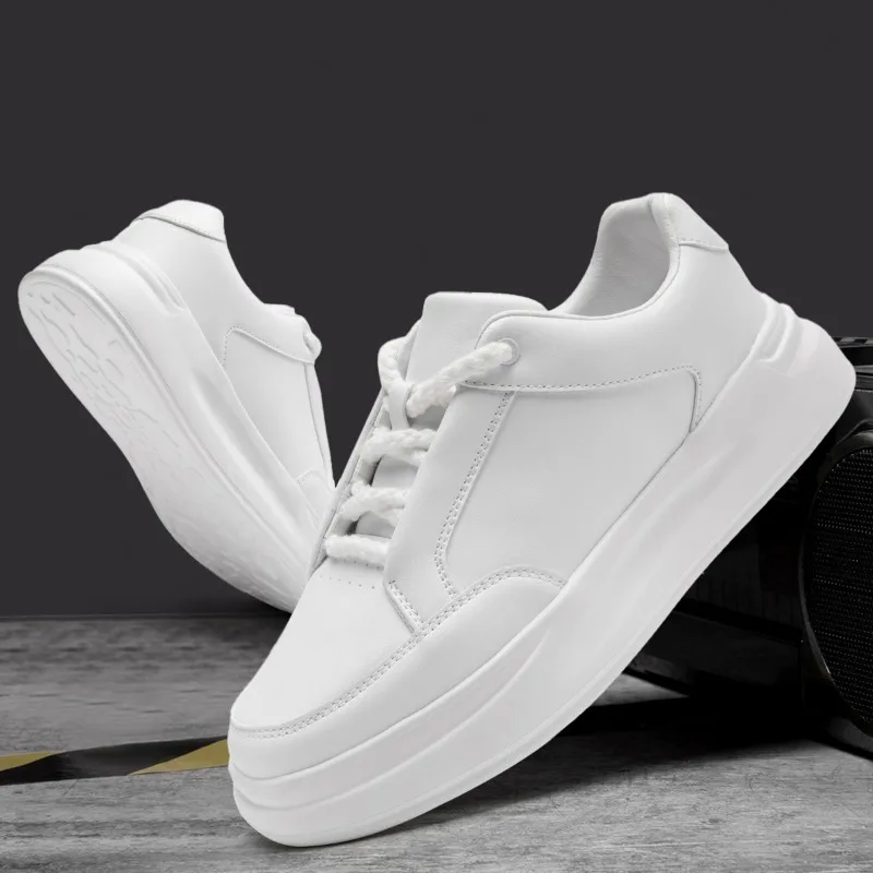 

Fujeak Leather Shoes 2024 Summer New Men Casual Sneakers Tenis Male Flat Shoe Breathable Vulcanized Shoes Zapatillas Hombre