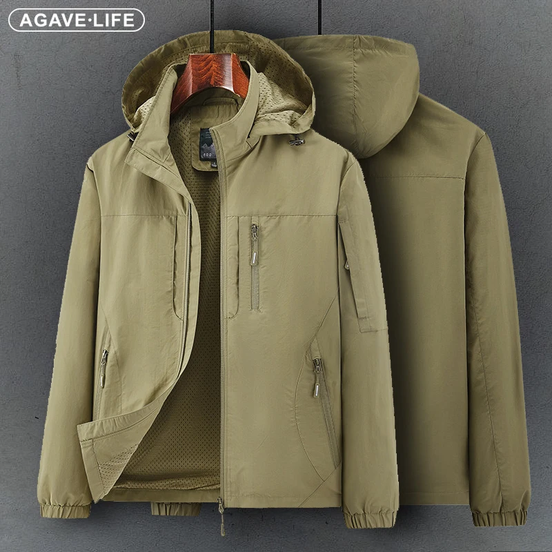 

Spring Autumn New Coat Men's Young Middle-aged Multi-pocket Cargo Jacket Casual Loose Outdoor Windproof Mountaineering Clothing