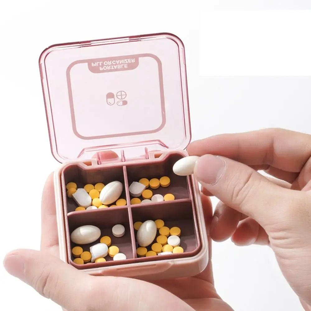 

Multi Grids Travel Pill Case Dustproof Sealed Against Moisture Pill Container Organizer Durable Eco-Friendly Mini Medicine Box