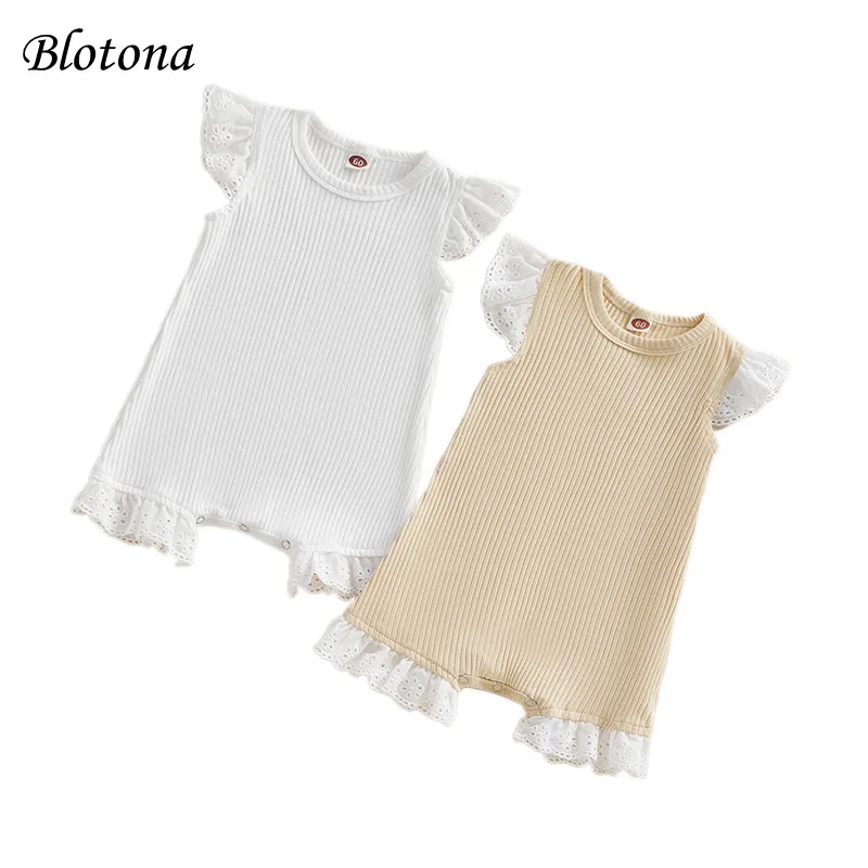 Blotona Newest Baby Girls Ribbed Romper, Summer Lace Fly Sleeve Round Neck Buttons Casual Party Street Short Jumpsuit 0-18Months
Blotona Newest Baby Girls Ribbed Romper, Summer Lace Fly Sleeve Round Neck Buttons Casual Party Street Short Jumpsuit 0-18Months